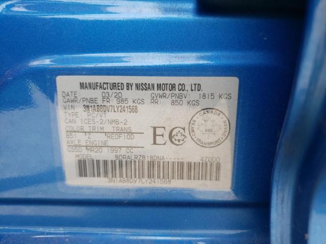 Photo 10 from auction – 2020 NISSAN SENTRA SR with VIN 3N1AB8DV7LY241568