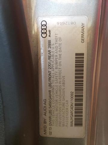 Photo 10 from auction – 2013 AUDI A7 PREMIUM with VIN WAUYGAFC4DN110092