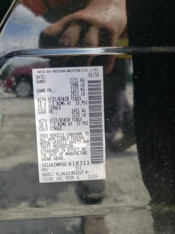 Photo 10 from auction – 2016 NISSAN PATHFINDER with VIN 5N1AR2MM5GC618311