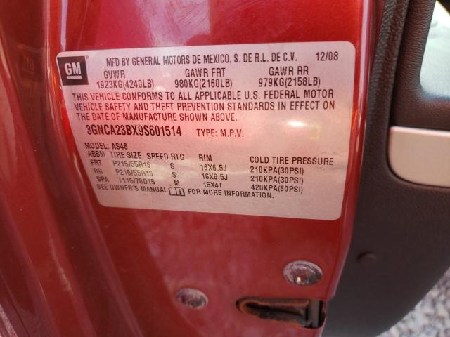 Photo 10 from auction – 2009 CHEVROLET HHR LT with VIN 3GNCA23BX9S601514