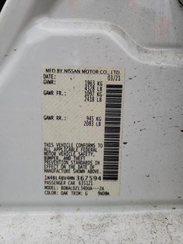 Photo 10 from auction – 2021 NISSAN ALTIMA S with VIN 1N4BL4BV4MN367594