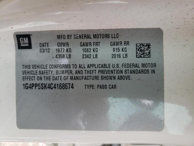 Photo 10 from auction – 2012 BUICK VERANO with VIN 1G4PP5SK4C4168674