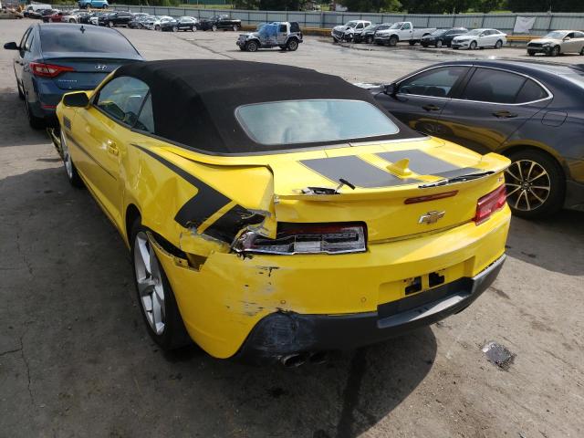 Photo 3 from auction – 2015 CHEVROLET CAMARO LT with VIN 2G1FF3D36F9274292