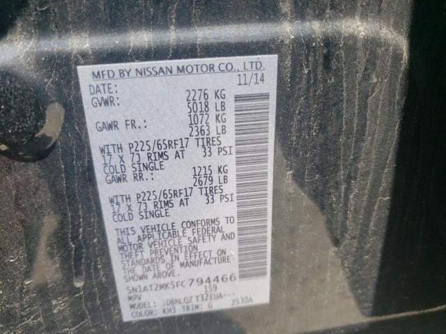 Photo 10 from auction – 2015 NISSAN ROGUE S with VIN 5N1AT2MK5FC794466