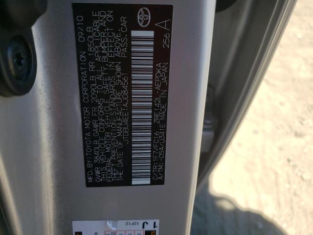 Photo 10 from auction – 2010 TOYOTA COROLLA with VIN JTDBU4EE1AJ084561