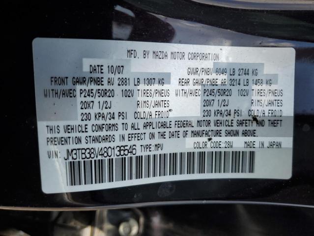 Photo 10 from auction – 2008 MAZDA CX-9 with VIN JM3TB38V480136546