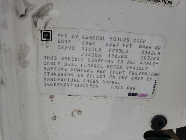 Photo 10 from auction – 1994 CADILLAC DEVILLE CO with VIN 1G6KF52Y7RU200535
