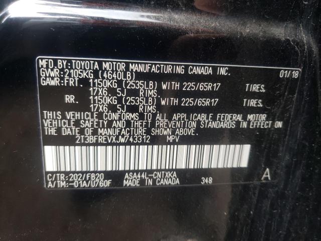 Photo 10 from auction – 2018 TOYOTA RAV4 LE with VIN 2T3BFREVXJW743312
