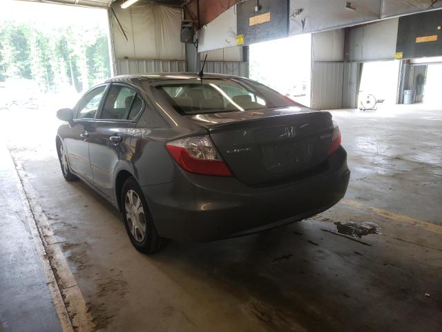 Photo 3 from auction – 2012 HONDA CIVIC HYBR with VIN JHMFB4F23CS011263