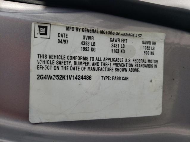 Photo 10 from auction – 1997 BUICK REGAL LS with VIN 2G4WB52K1V1424486