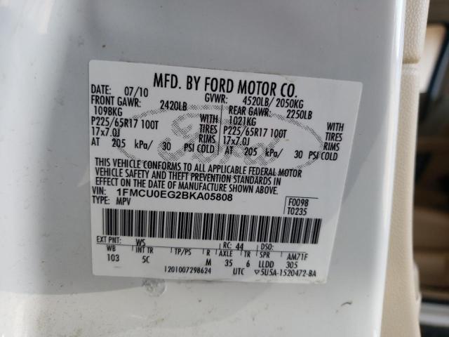 Photo 10 from auction – 2011 FORD ESCAPE LIM with VIN 1FMCU0EG2BKA05808