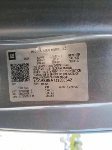 Photo 10 from auction – 2018 CHEVROLET COLORADO with VIN 1GCHSBEA7J1303542
