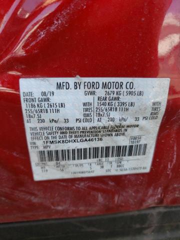 Photo 10 from auction – 2020 FORD EXPLORER X with VIN 1FMSK8DHXLGA46136