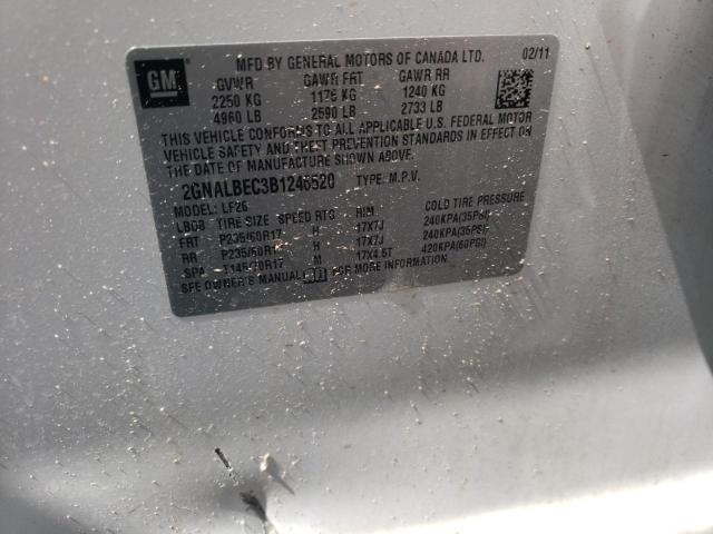 Photo 10 from auction – 2011 CHEVROLET EQUINOX LS with VIN 2GNALBEC3B1246520