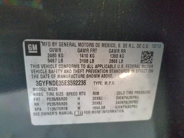 Photo 10 from auction – 2014 CADILLAC SRX PREMIU with VIN 3GYFNDE35ES592236