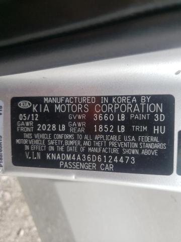 Photo 10 from auction – 2013 KIA RIO LX with VIN KNADM4A36D6124473