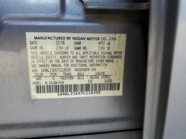 Photo 10 from auction – 2007 NISSAN ALTIMA 3.5 with VIN 1N4BL21EX7C119209