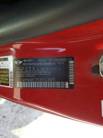 Photo 10 from auction – 2006 MINI COOPER S with VIN WMWRE33536TL18815