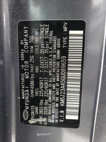 Photo 10 from auction – 2016 HYUNDAI TUCSON SE with VIN KM8J23A45GU089659