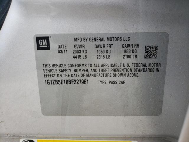 Photo 10 from auction – 2011 CHEVROLET MALIBU LS with VIN 1G1ZB5E10BF327961