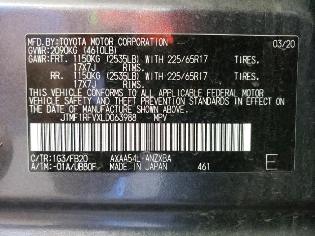 Photo 10 from auction – 2020 TOYOTA RAV4 LE with VIN JTMF1RFVXLD063988