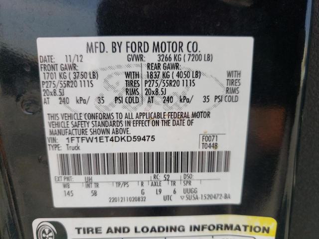 Photo 10 from auction – 2013 FORD F150 SUPER with VIN 1FTFW1ET4DKD59475