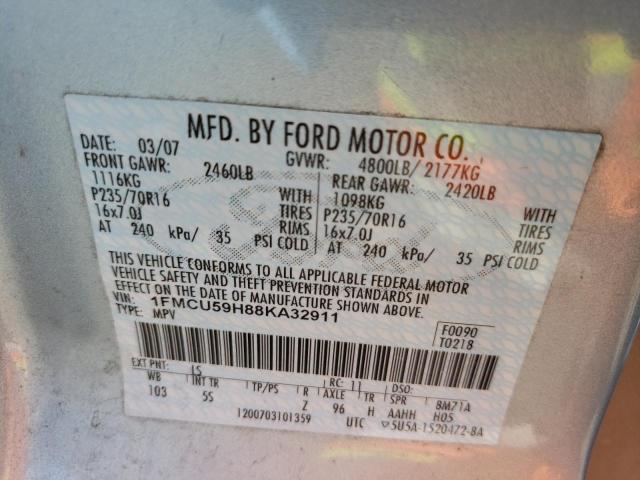 Photo 10 from auction – 2008 FORD ESCAPE HEV with VIN 1FMCU59H88KA32911