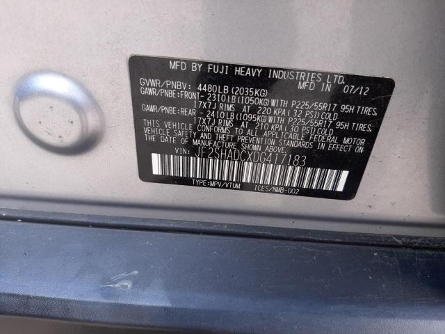 Photo 10 from auction – 2013 SUBARU FORESTER 2 with VIN JF2SHADCXDG417183