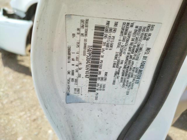 Photo 10 from auction – 2007 FORD TAURUS SE with VIN 1FAFP53U47A174147