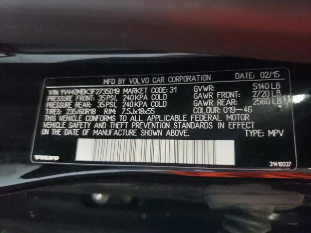 Photo 10 from auction – 2015 VOLVO XC60 T5 PR with VIN YV440MDK3F2735019