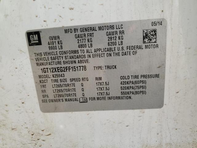 Photo 10 from auction – 2015 GMC SIERRA K25 with VIN 1GT12XEG2FF151778