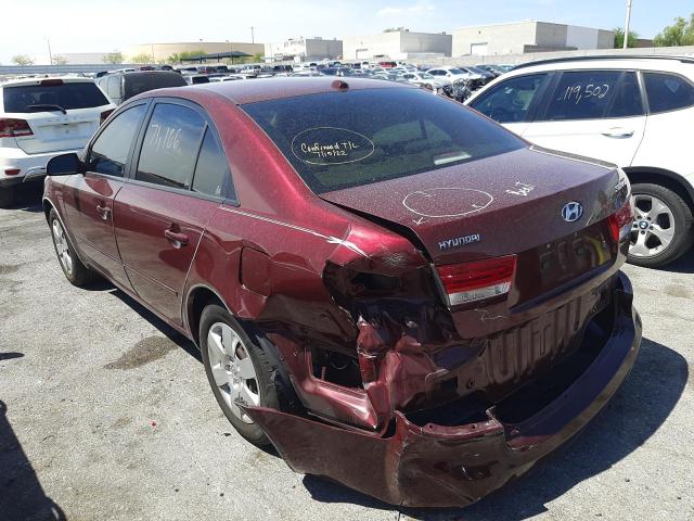 Photo 3 from auction – 2008 HYUNDAI SONATA GLS with VIN 5NPET46C18H339712
