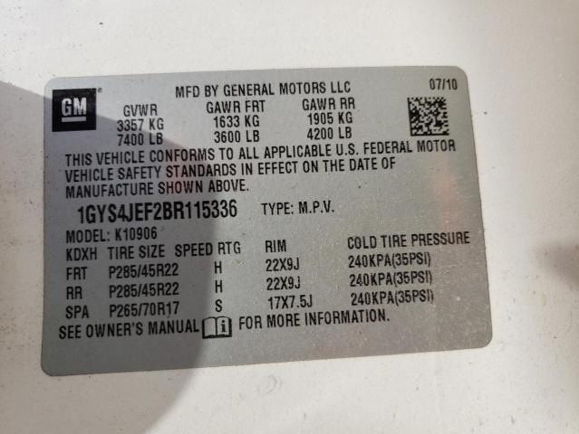 Photo 10 from auction – 2011 CADILLAC ESCALADE E with VIN 1GYS4JEF2BR115336