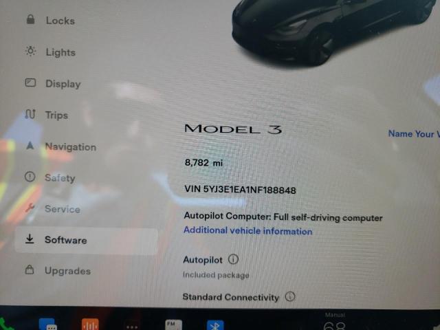 Photo 8 from auction – 2022 TESLA MODEL 3 with VIN 5YJ3E1EA1NF188848