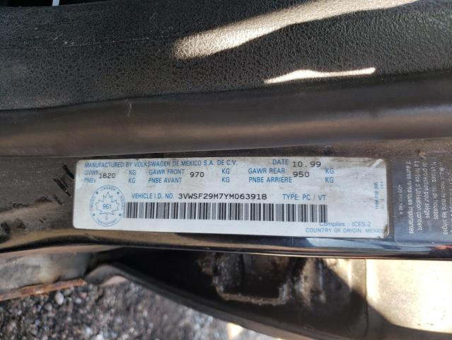 Photo 10 from auction – 2000 VOLKSWAGEN JETTA GLS with VIN 3VWSF29M7YM063918