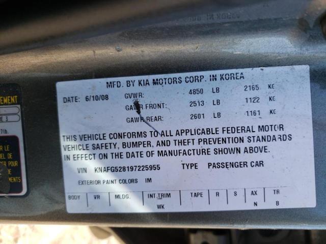 Photo 10 from auction – 2009 KIA RONDO BASE with VIN KNAFG528197225955