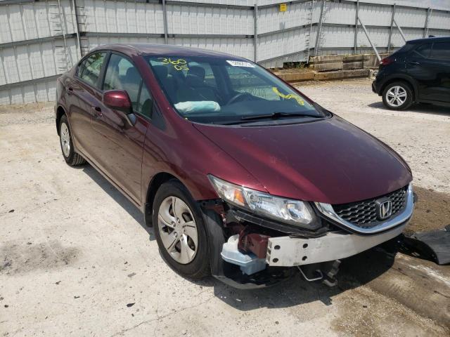 HONDA CIVIC LX 2013 with VIN 19XFB2F54DE047824 - Photo from auction