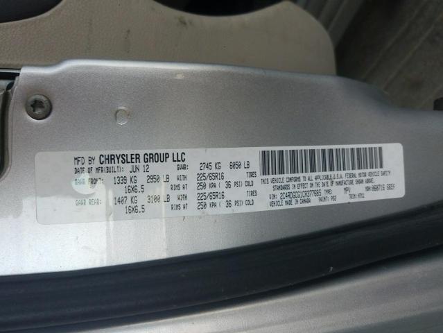 Photo 10 from auction – 2012 DODGE GRAND CARA with VIN 2C4RDGCG1CR377685