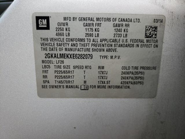 Photo 10 from auction – 2014 GMC TERRAIN SL with VIN 2GKALMEKXE6282079