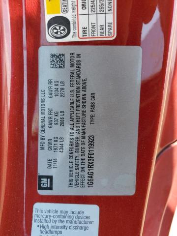 Photo 10 from auction – 2015 CADILLAC ATS with VIN 1G6AG1RX3F0119923