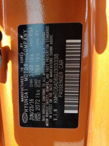 Photo 10 from auction – 2016 HYUNDAI VELOSTER with VIN KMHTC6AD6GU303338