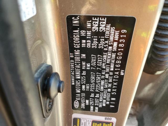 Photo 10 from auction – 2011 KIA SORENTO BA with VIN 5XYKTDA16BG018319