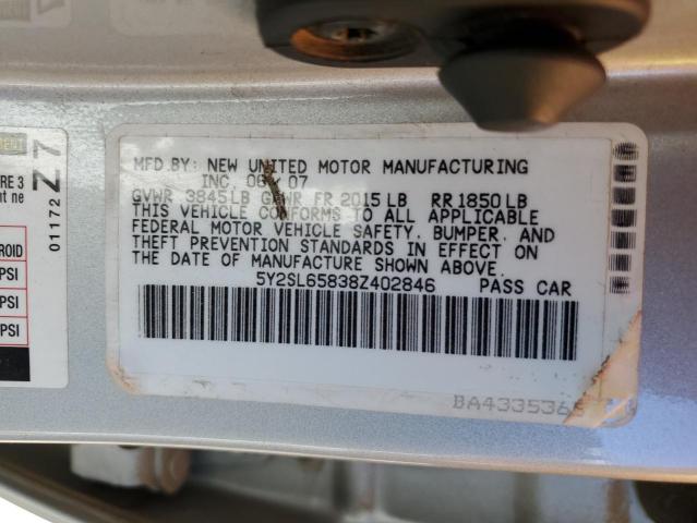 Photo 10 from auction – 2008 PONTIAC VIBE with VIN 5Y2SL65838Z402846