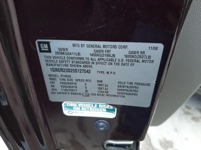 Photo 10 from auction – 2009 CHEVROLET TRAVERSE L with VIN 1GNER23D29S127542