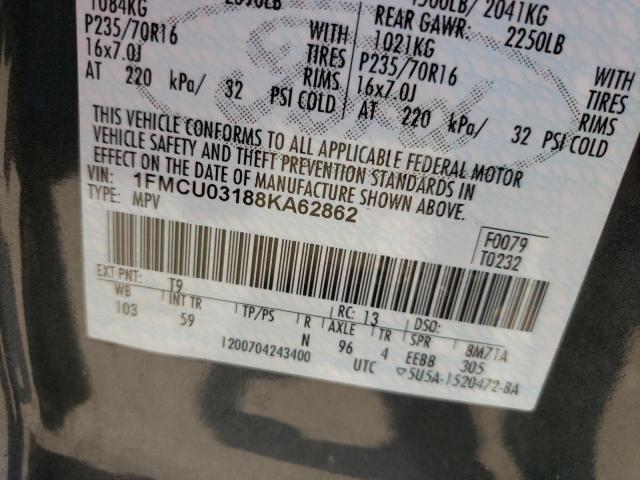 Photo 10 from auction – 2008 FORD ESCAPE XLT with VIN 1FMCU03188KA62862