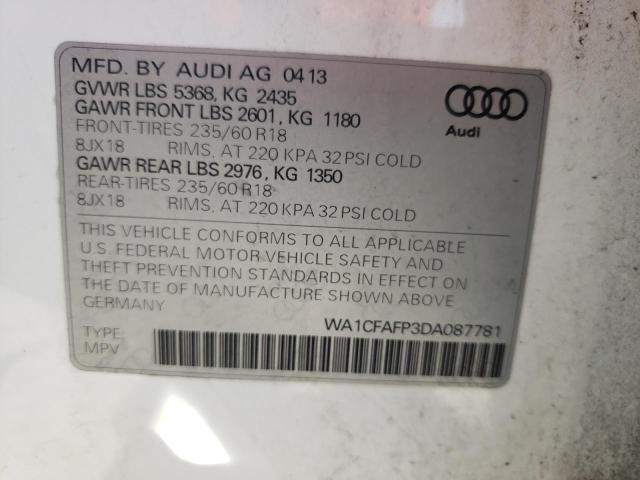 Photo 10 from auction – 2013 AUDI Q5 PREMIUM with VIN WA1CFAFP3DA087781