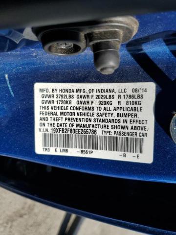 Photo 10 from auction – 2014 HONDA CIVIC EX with VIN 19XFB2F80EE265786