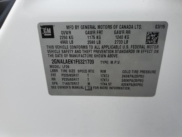 Photo 10 from auction – 2015 CHEVROLET EQUINOX LS with VIN 2GNALAEK1F6321709