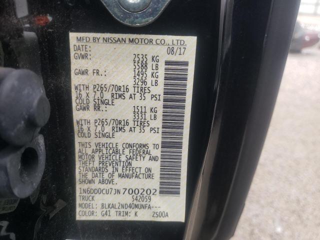 Photo 10 from auction – 2018 NISSAN FRONTIER S with VIN 1N6DD0CU7JN700202