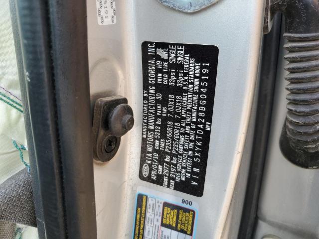 Photo 10 from auction – 2011 KIA SORENTO BA with VIN 5XYKTDA28BG045191